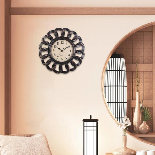 Reloj De Pared Retro, Creativo, Con Pilas, Silencioso, Negro