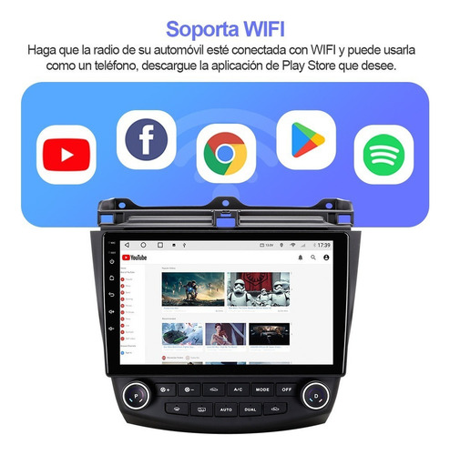 Estéreo Cámara Frente Para Honda Accord 2003-2007 Gps Wifi