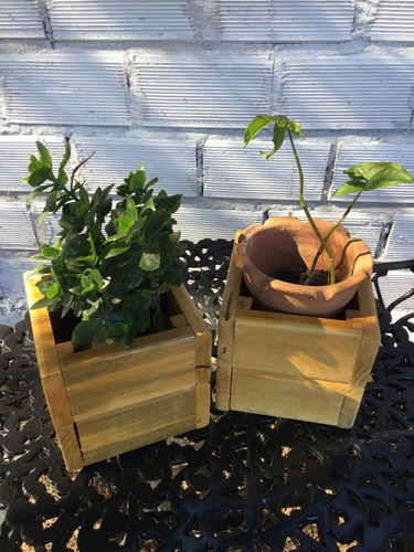 Para Tu Jardín Porta Maceta,macetero Madera Dura
