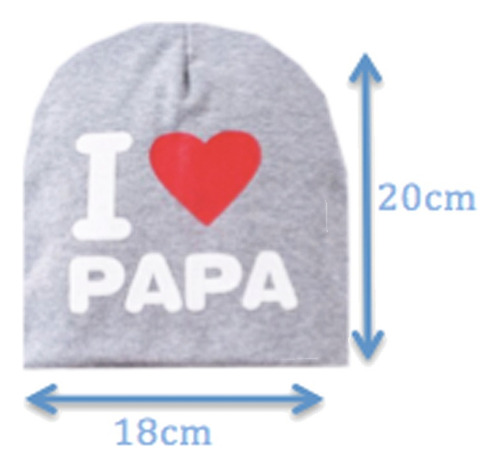 Suave Gorro Para Bebé De Algodón Spandex Nuevo I Love Papa