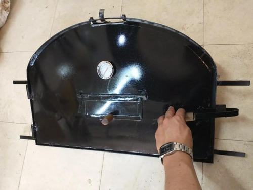 Puerta Para Horno De Pizza Y Pan Con Termómetro, Metálica.