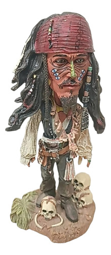 Figura Jack Sparrow Caníbal Piratas Del Caribe Resina Neca