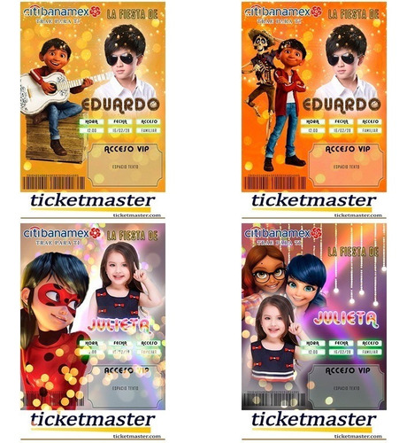 30 Invitaciones Psd Tipo Ticketmaster