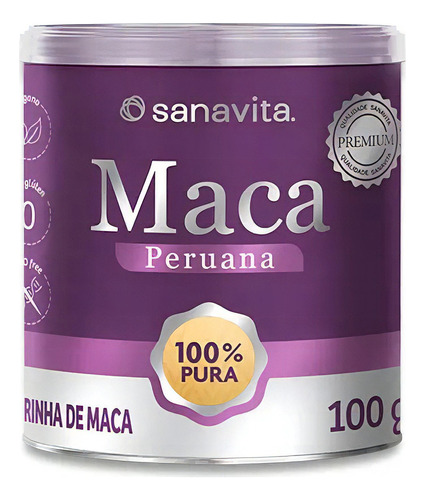 Maca Peruana 100% Pura Sanavita Farinha De Maca Sabor Neutro
