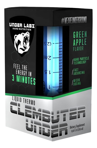 Clembuter Under Labz Maçã Verde 250ml Termogênico Pré Treino