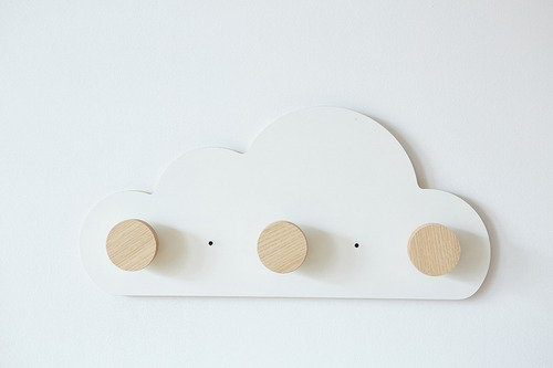 Imagen 7 de 10 de Perchero De Pared Nube Escandinavo Nordico Infantil