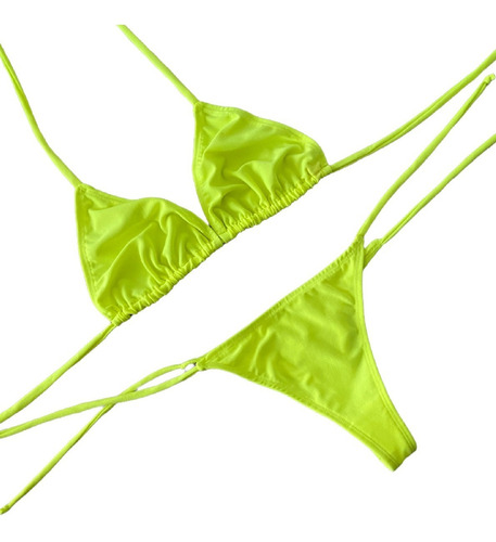 Bikini Malla Regulable Traje De Baño Mujer Triangulo + Tanga