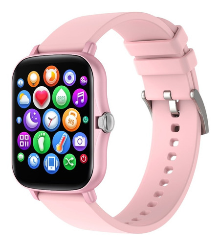 Imagen 1 de 9 de Smartwatch Reloj Inteligente Jd Baires Color Rosa 1.69 Spo2*