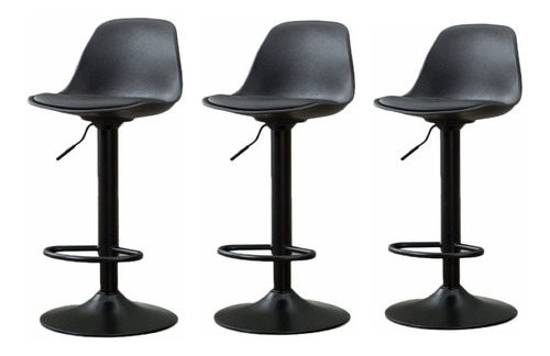 Set X3 Silla Bar Con Altura Ajustable Diseño Ergonómico 