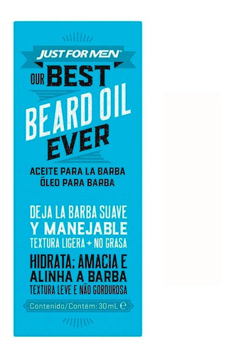 Aceite Just For Men Cuidado Barba Best Beard Ever 30ml