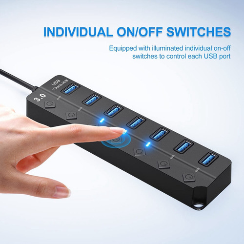 Divisor De Hub Usb P 7 Multi Hub Usb 3.0 Adaptador Usb Vario