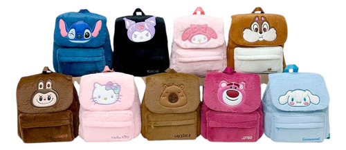 Mochila Peluche Stitch Capibara Kity Melody-kuromi Personaje Rosado Melody