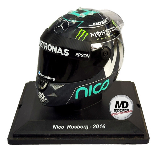 Casco Formula 1 Nico Rosberg Mercedes F1 2016 Spark 1:5