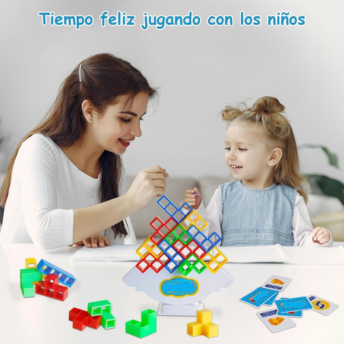 Da Juego Tetra Tower Game Balance, 64 Pcs De Tetris, Stack