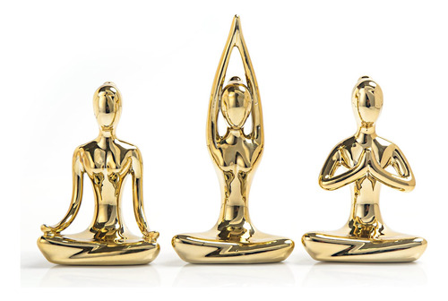 Owmell Lote De 3 Figuras De Yoga De Meditacin Con Estatua De