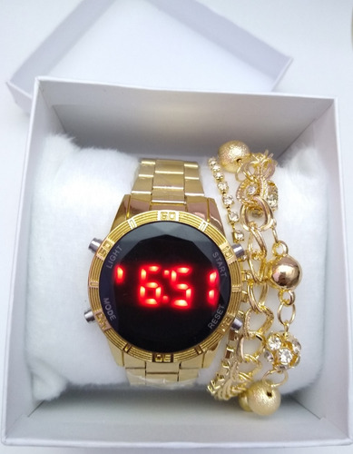 Lote Com 20 Relógios Digital Com Pulseiras E Caixa