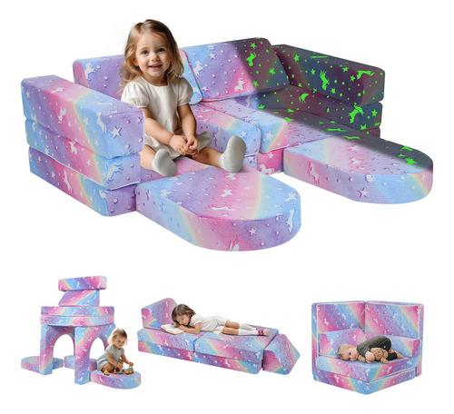 Memorecool Sofá Para Niños Pequeños Sofá Modular De 10