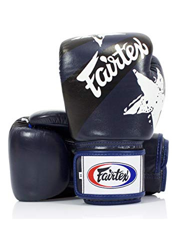 Fairtex Muay Thai Style Training Sparring Gloves, 12 Oz, Blu