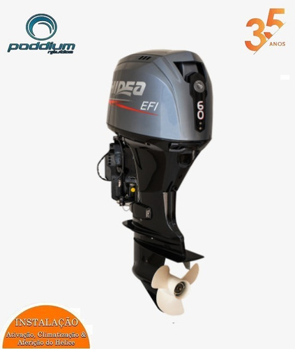 Imagem 1 de 3 de Motor De Popa Hidea 60hp 4t Power Trim Partida Elét. Remoto