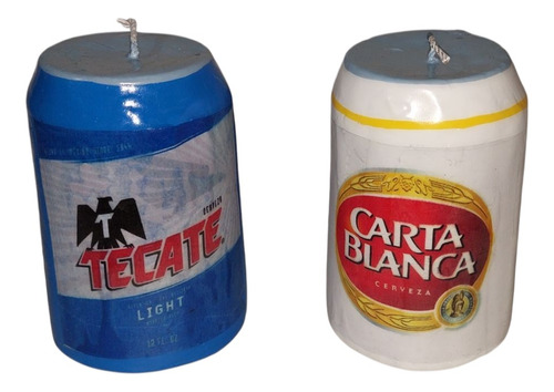 Vela Pastel .:: Lata Bote Cerveza Tecate Carta B V1 ::. C/2