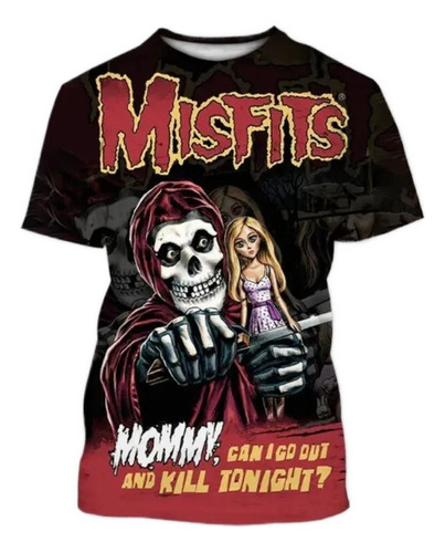 Camiseta Casual Neutral Con Estampado 3d The Misfits
