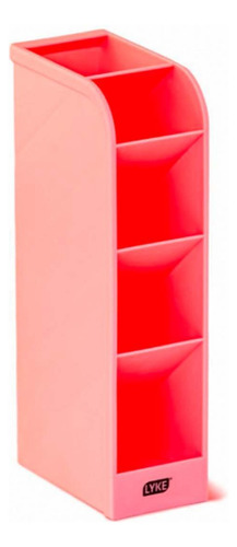Organizador De Mesa Rosa - Plástico 5 Divisórias