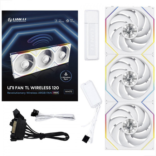 Kit 3 Cooler Lian Li Gamer Uni Fan Tl Wireless 120 Argb Bran Argb