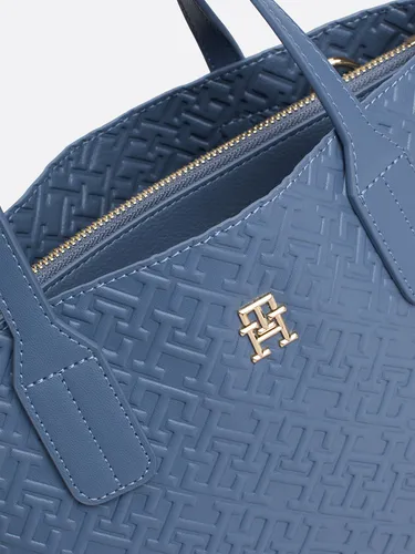 Tote Con Monogramas En Relieve Celeste Tommy Hilfiger