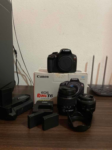 Kit Cânon T6 + 2 Lentes+ 2 Baterias + Grip