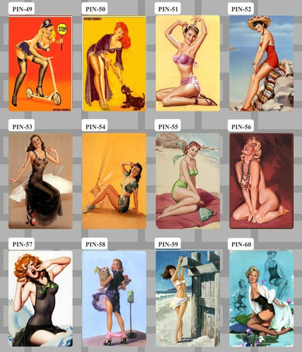 Imagem 2 de 6 de 5 Pôsters Cartaz Clássico Pin-up Retrô Para Emoldurar 20x30