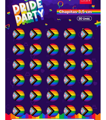 Pack 30 Unidades De Chapitas Pride Party Orgullo Lgtb