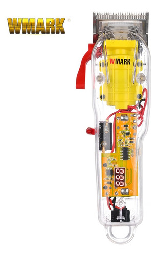 Imagem 2 de 5 de Maquina De Cabelo Transparente Wmark 108a Digital Led