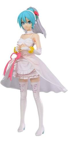 Figura Miku Hatsune - Vocaloid Vestido Blanco 25cm