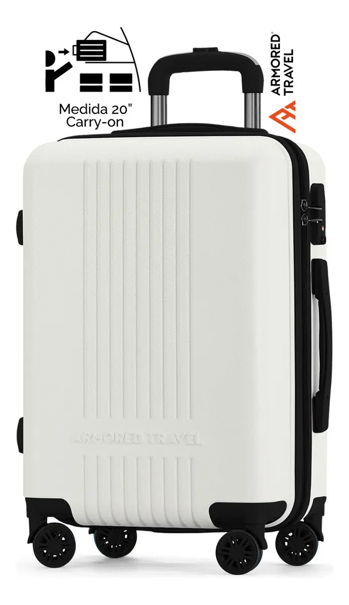 Maleta De Viaje Rígida Carry On De Mano Cabina Modelo Chess 20 Pulgadas 10 Kg Con Candado Alta Seguridad Tsa Lock Armored Travel