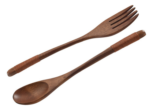 Juego De Cucharas Y Tenedores Japoneses De Madera De 9 Pulga