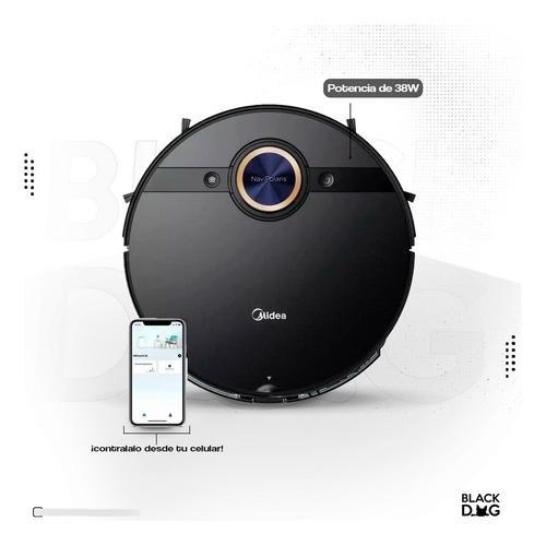 Aspiradora Trapeadora Robot Midea M7 Pro Negra 100v/240v