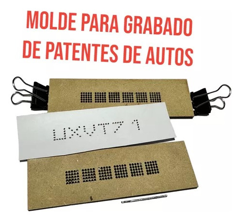 Pack 3 Molde Plantilla Matriz Grabado De Patente Chile Ley