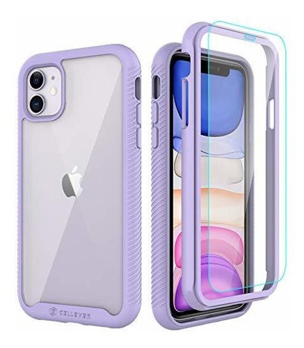 Estuche Para iPhone 11 2 Protector Pantalla Cristal