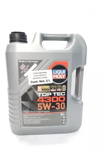 Aceite Sintético Liqui Moly 5w30 Top Tec 4300 5 L 45000 Km