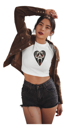 Playera Crop Top De Screamcorazón 14 De Febrero San Valentín