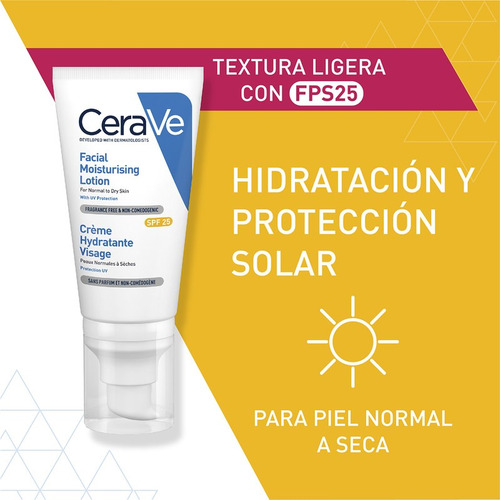 Imagen 4 de 6 de Cerave Loción Hidratante Diaria Piel Normal A Seca 52 Ml