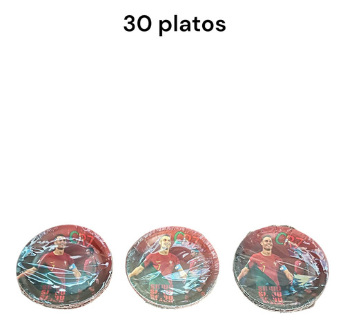 Kit Completo De Cristiano Ronaldo Para Fiesta De 30 Personas Rojo Cr7 Cristiano Ronaldo