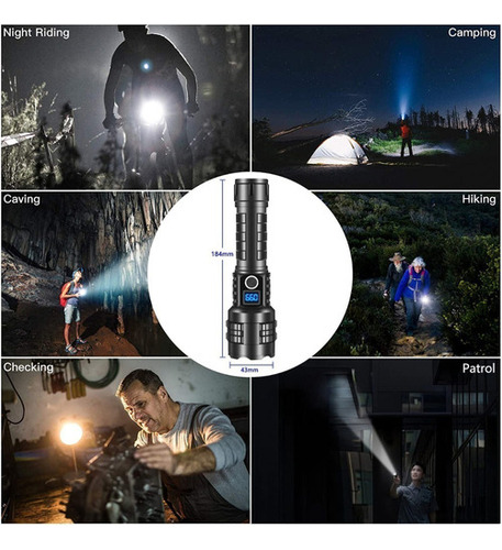 Lanterna Tática Super Potente 100000 Lumens