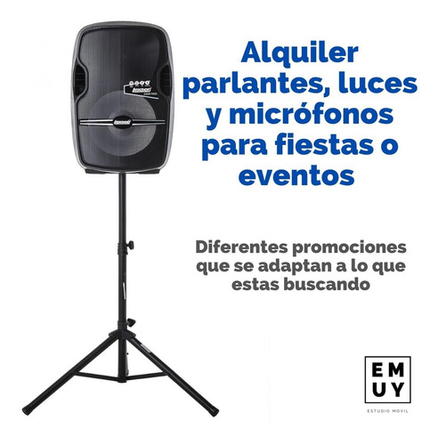 Alquiler Parlantes Luces Y Micrófonos Para Fiestas O Eventos