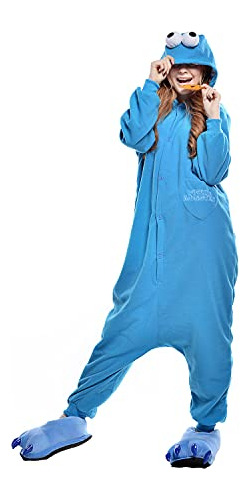 Unisex Adulto Pijamas Blue Sesame Street Halloween Cosp...