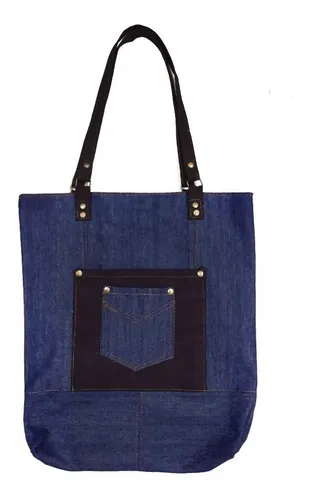 sustracción arrendamiento canción Bolso Cartera Tote De Jean Muy Amplio Onda Denim Moda Folk