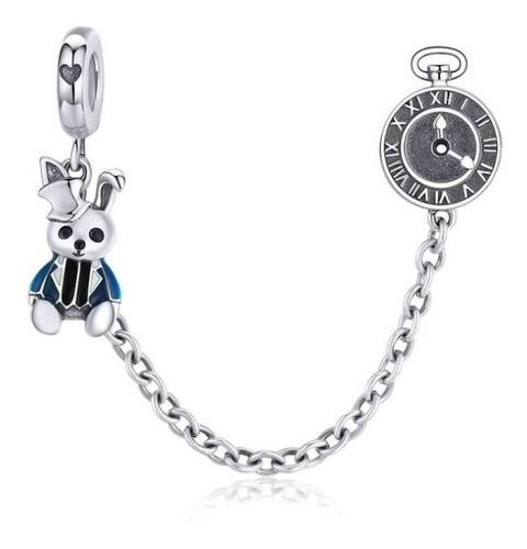 Charm Cadena Sr. Rabbit Guardián Bosque Mágico Plata 925