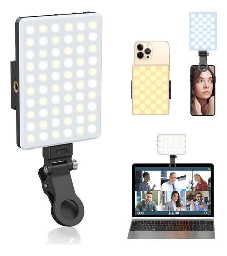 Olrpt Luz Para Selfies, Luz Para Teléfono Con Clip Frontal Y