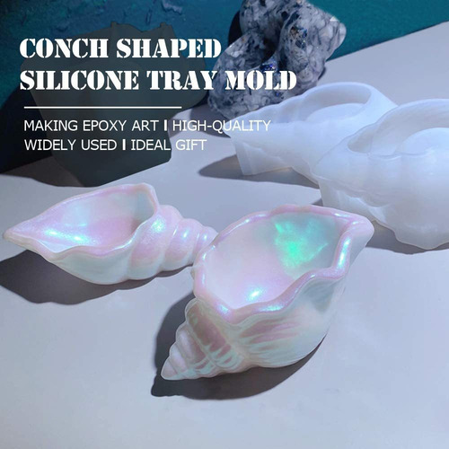 2 Piezas Silicona Concha Molde Bandeja Molde De Caracol Mar