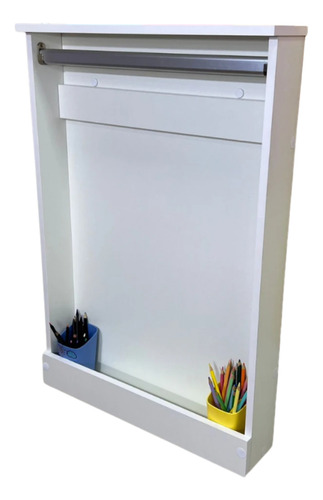 Lousa Infantil Painel Branco Criação Desenho Com Rolo